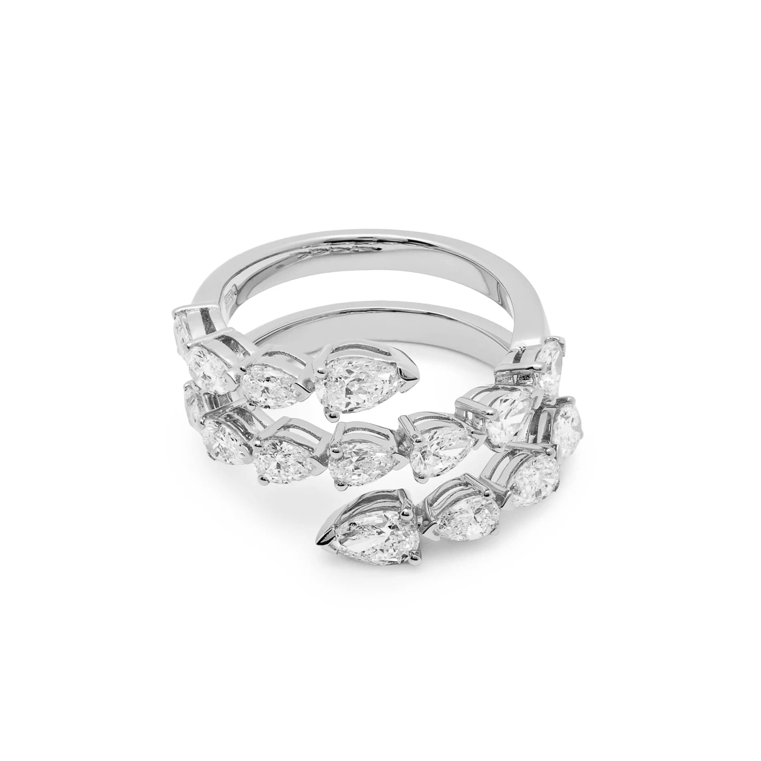 Jewels Aficionado Diamond Twist White Gold Ring 1 Jewels Aficionado Diamond Twist White Gold Ring