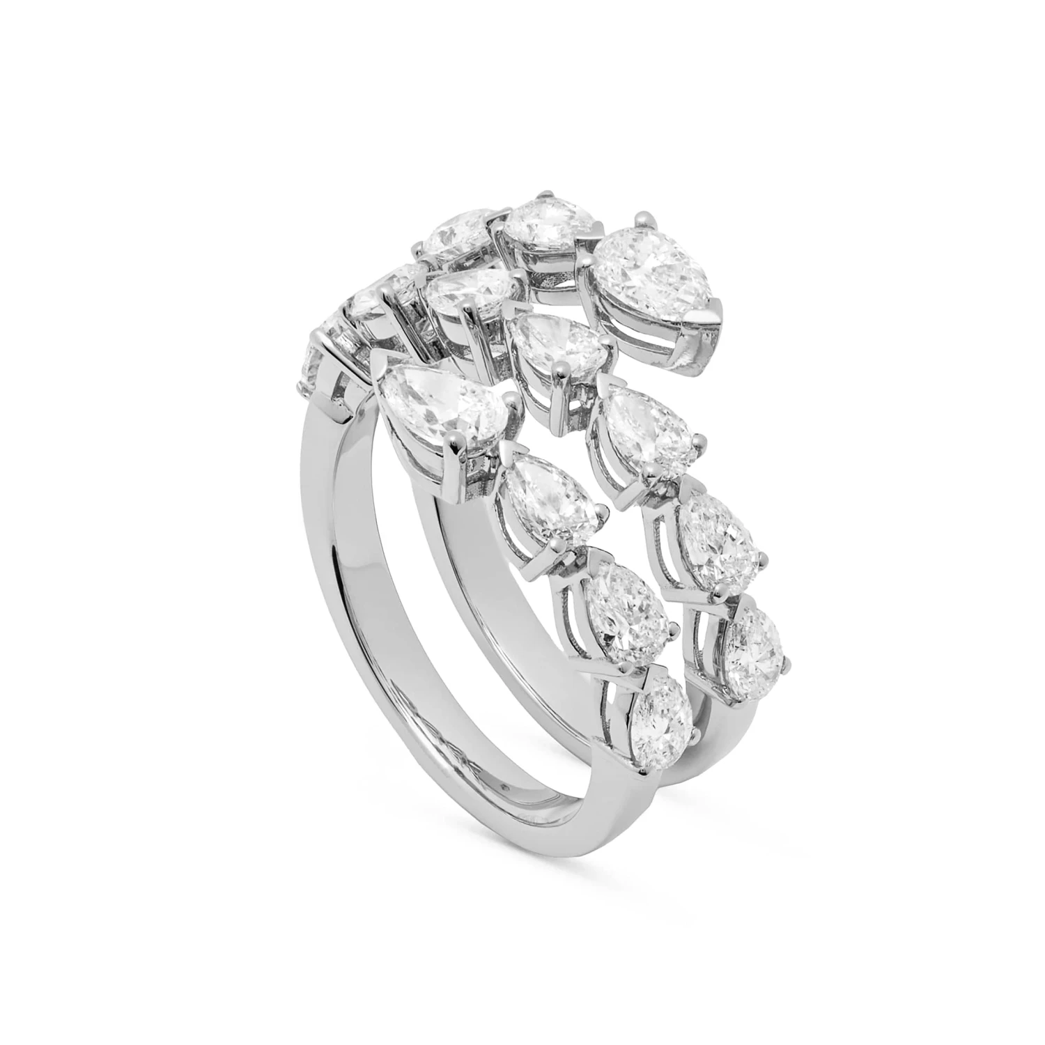 Jewels Aficionado Diamond Twist White Gold Ring 3 Jewels Aficionado Diamond Twist White Gold Ring - Image 3