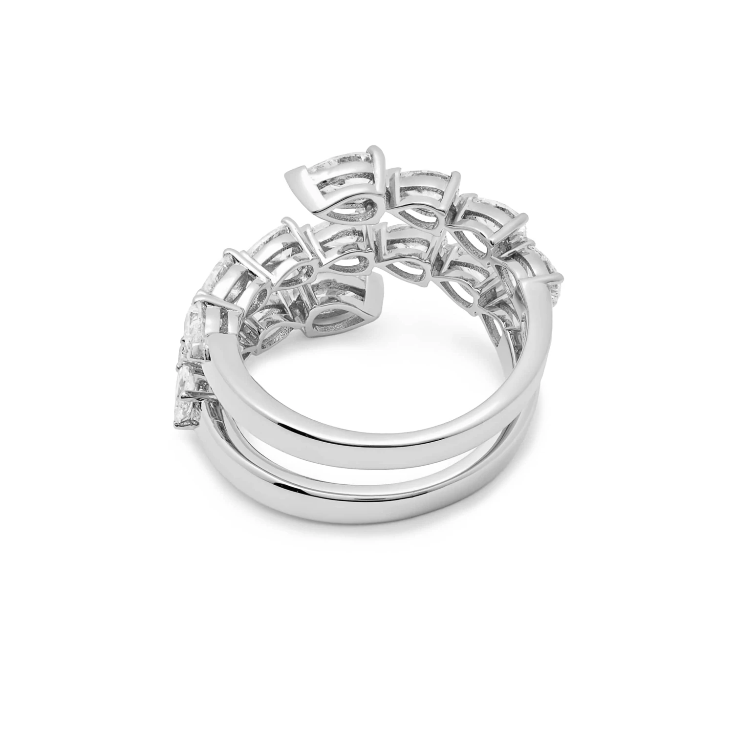 Jewels Aficionado Diamond Twist White Gold Ring 4 Jewels Aficionado Diamond Twist White Gold Ring - Image 4