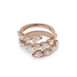 Jewels Aficionado Diamond Twist Rose Gold Ring
