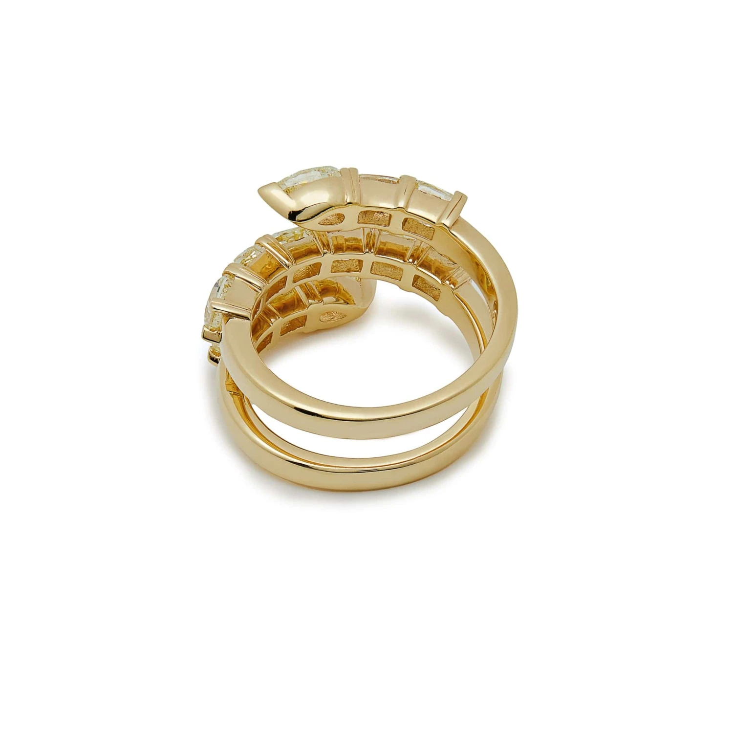 Jewels Aficionado Yellow Diamond Twist Ring 4 Jewels Aficionado Yellow Diamond Twist Ring - Image 4