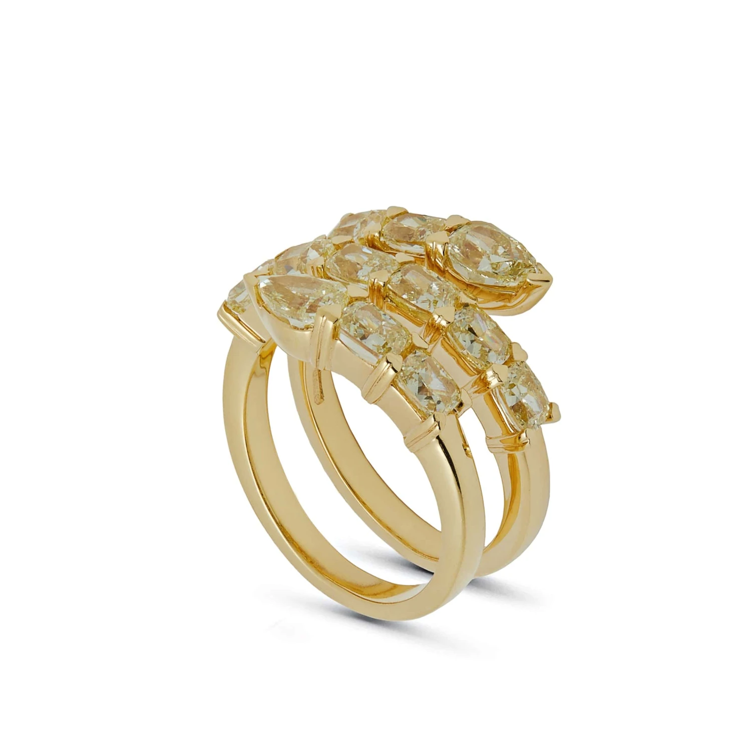 Jewels Aficionado Yellow Diamond Twist Ring 3 Jewels Aficionado Yellow Diamond Twist Ring - Image 3