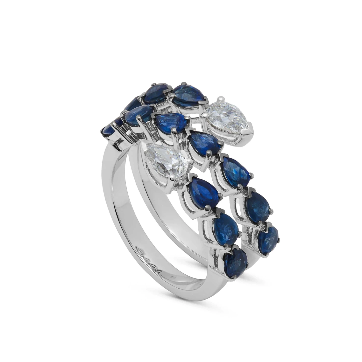 Jewels Aficionado Sapphire And Diamond Twist Ring 3 Jewels Aficionado Sapphire And Diamond Twist Ring - Image 3
