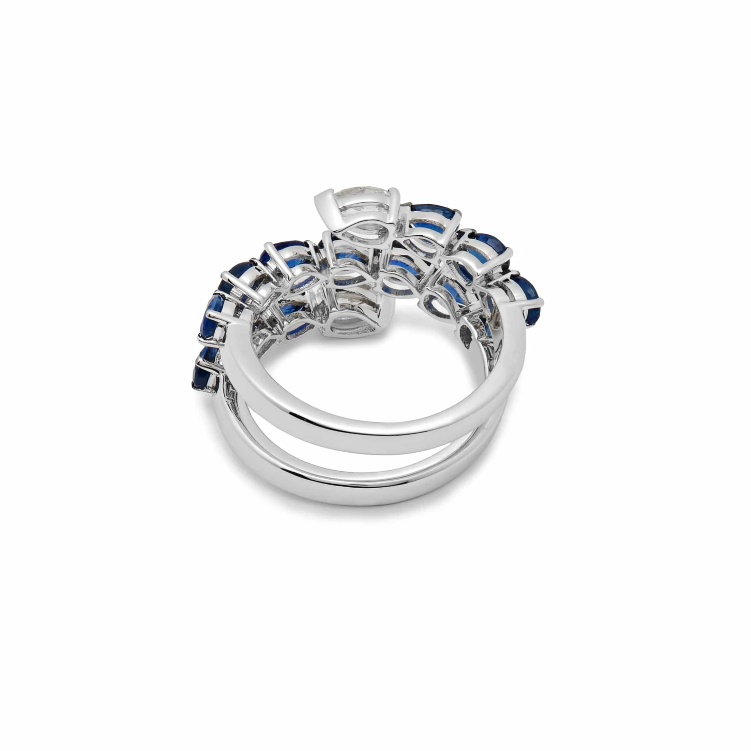 Jewels Aficionado Sapphire And Diamond Twist Ring 4 Jewels Aficionado Sapphire And Diamond Twist Ring - Image 4