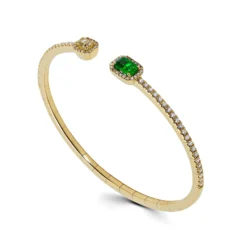 Jewels Aficionado Yellow Diamond And Emerald Flexible Open Bangle 6 Jewels Aficionado Yellow Diamond And Emerald Flexible Open Bangle -Horaluxis Sales Store wjewel jbg452 7641 jewels aficionado 41833154150644