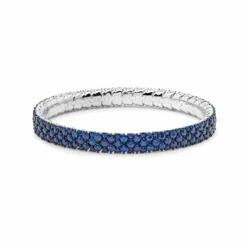 Jewels Aficionado Sapphire Wave Stretchy Tennis Bracelet