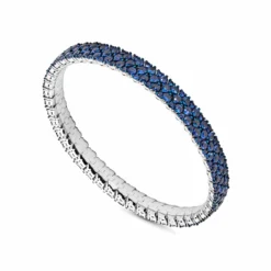 Jewels Aficionado Sapphire Wave Stretchy Tennis Bracelet -Horaluxis Sales Store wjewel jf129 7735 jewels aficionado 41819897659636