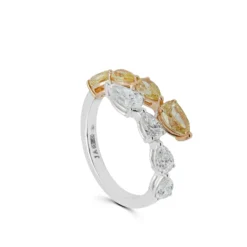 Jewels Aficionado Yellow And White Diamond Bypass Ring -Horaluxis Sales Store wjewel jf201 jewels aficionado 41304129732852