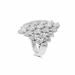 Jewels Aficionado Pear Diamond Shield Ring 6 Jewels Aficionado Pear Diamond Shield Ring -Horaluxis Sales Store wjewel jf219 jewels aficionado 41304499388660