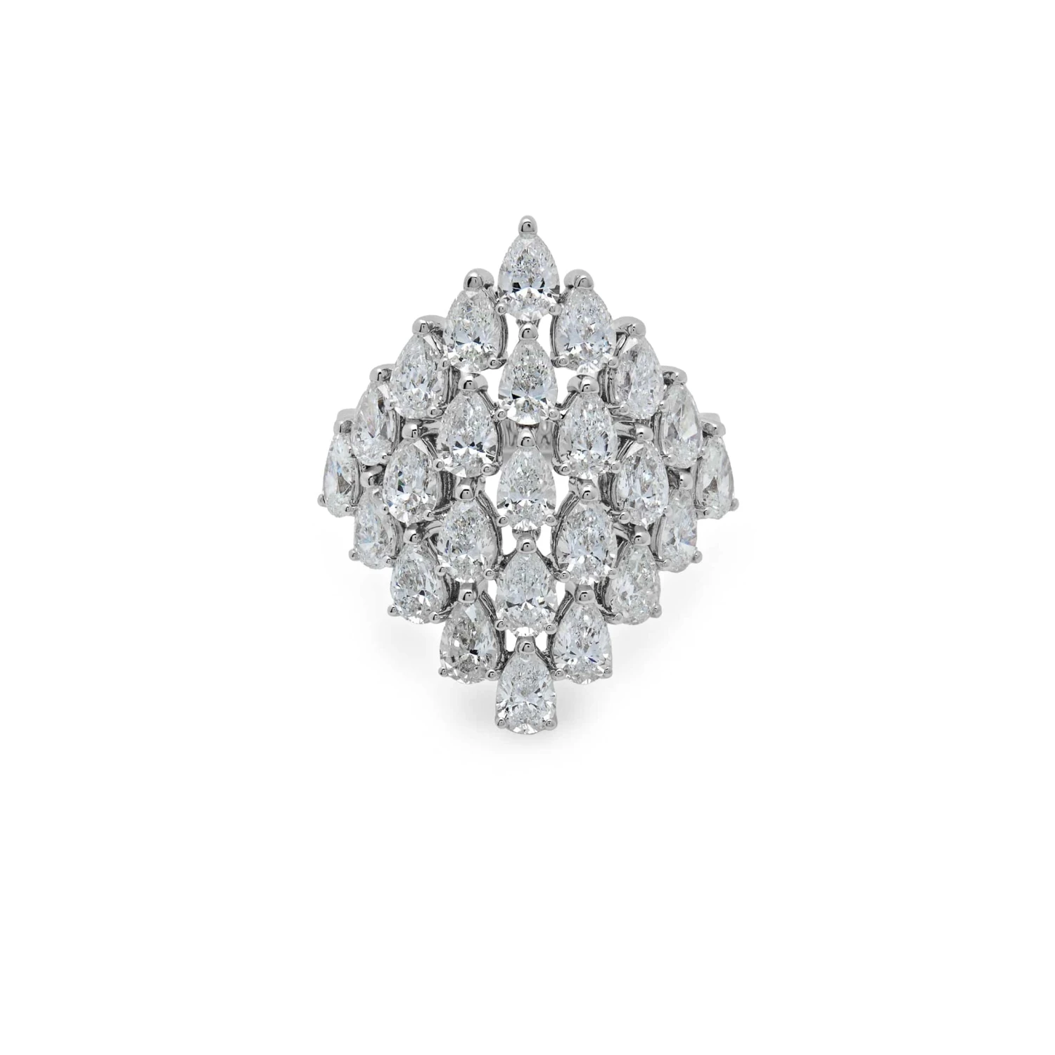 Jewels Aficionado Pear Diamond Shield Ring 1 Jewels Aficionado Pear Diamond Shield Ring