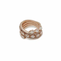 Jewels Aficionado Mixed-Cut Diamond Twist Ring