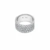 Jewels Aficionado White Diamond Four-Row Ring