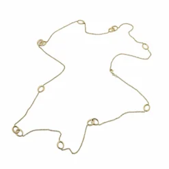 Jewels Aficionado Yellow Gold Circular Link Chain Necklace -Horaluxis Sales Store yellow gold circular link chain necklace jewels aficionado 41956166271220