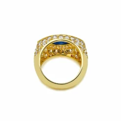 Jewels Aficionado Yellow Gold Marquise Sapphire And Diamond Ring -Horaluxis Sales Store yellow gold marquise sapphire diamond ring wrist aficionado 40301492470004